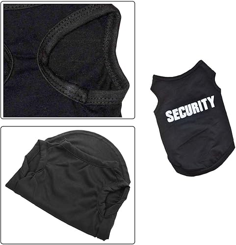 Miniatura 4 de Paquete de 2 disfraces de seguridad para cachorros pequeños, camisa de algodón para perros pequeños, ropa para mascotas, jefeseguridad para