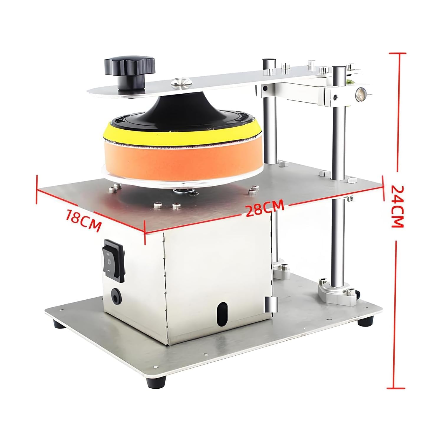 Riparatore per DVD e CD, semiautomatico, per rimuovere graffi e dischi con 7 velocità fino a 6000 giri/min, 2 tamponi lucidanti per recupero dati