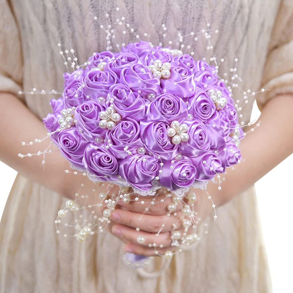 Boule de fleur violette pour accessoires de photographie de mariage