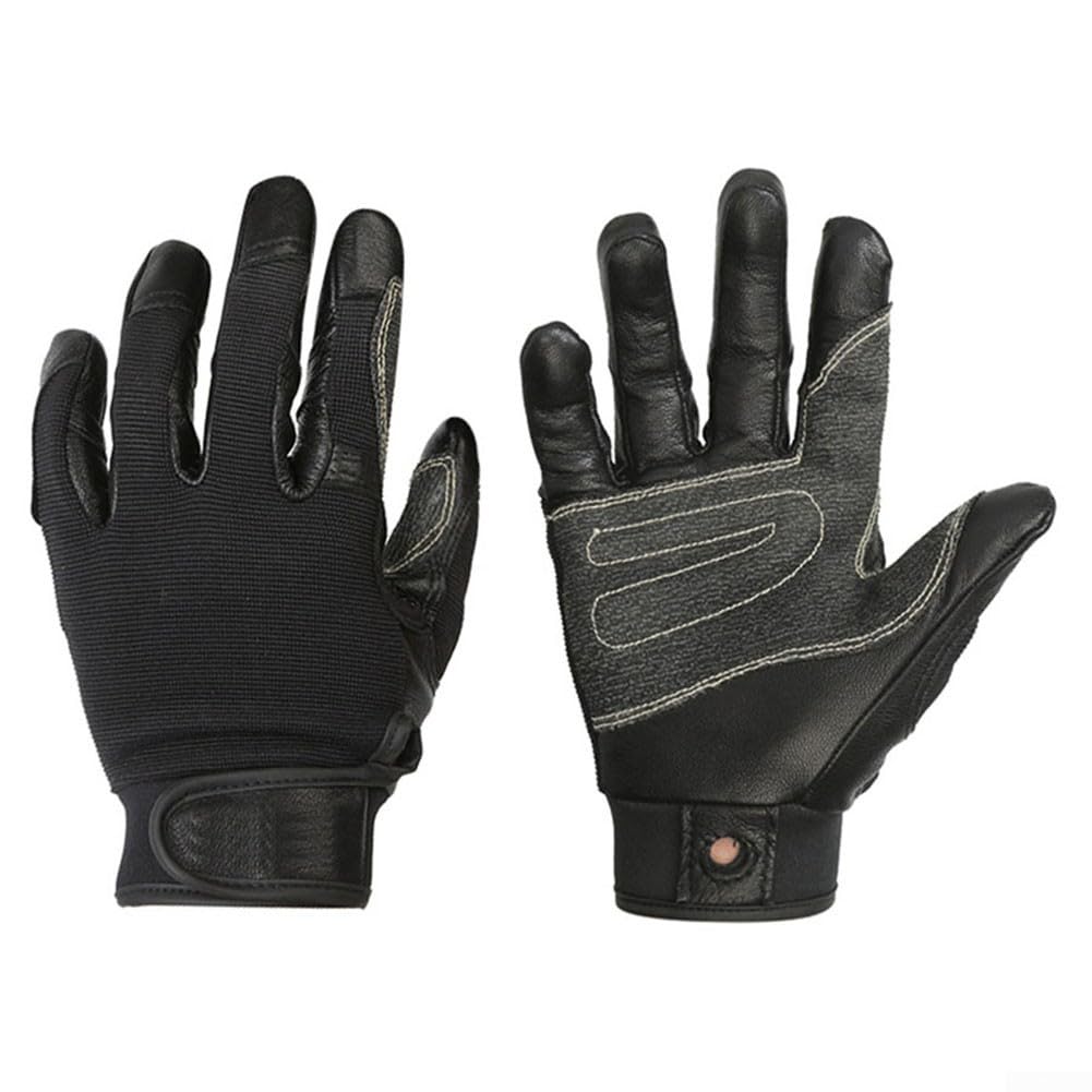 Gants complets en cuir de vache pour activités de plein air, y compris l'escalade, le cyclisme, le roller et les sports de descente avec prise en main améliorée