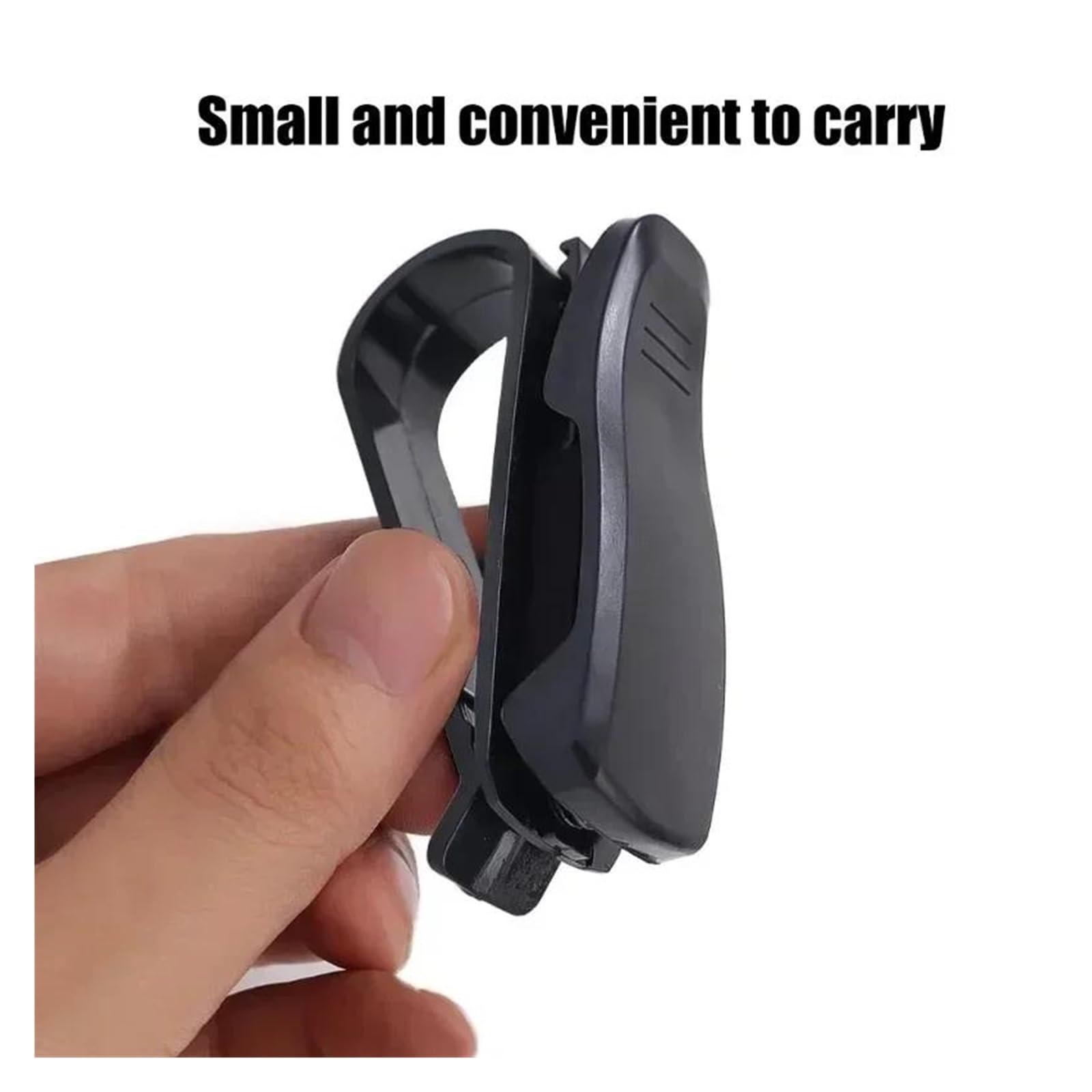 Cuero Pare Portagafas de Coche Estuche UN&IVE&RSAL para gafas de sol con clip para visera de coche(2pcs black)