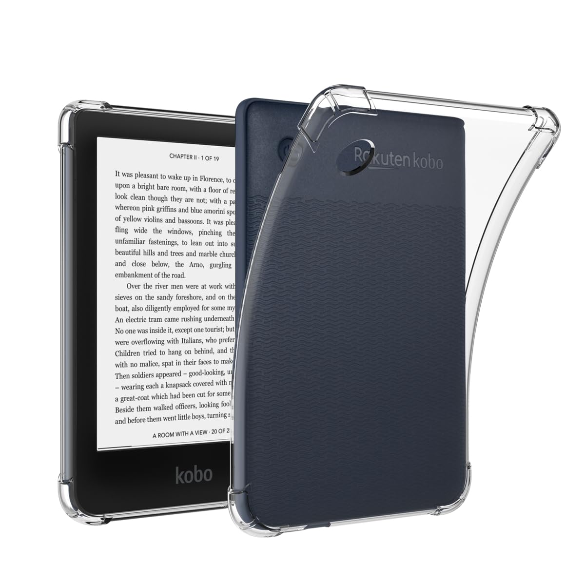 Reinforced Corners Case Lightweight 6" Clear Cover for Kobo Clara/BW/Colour