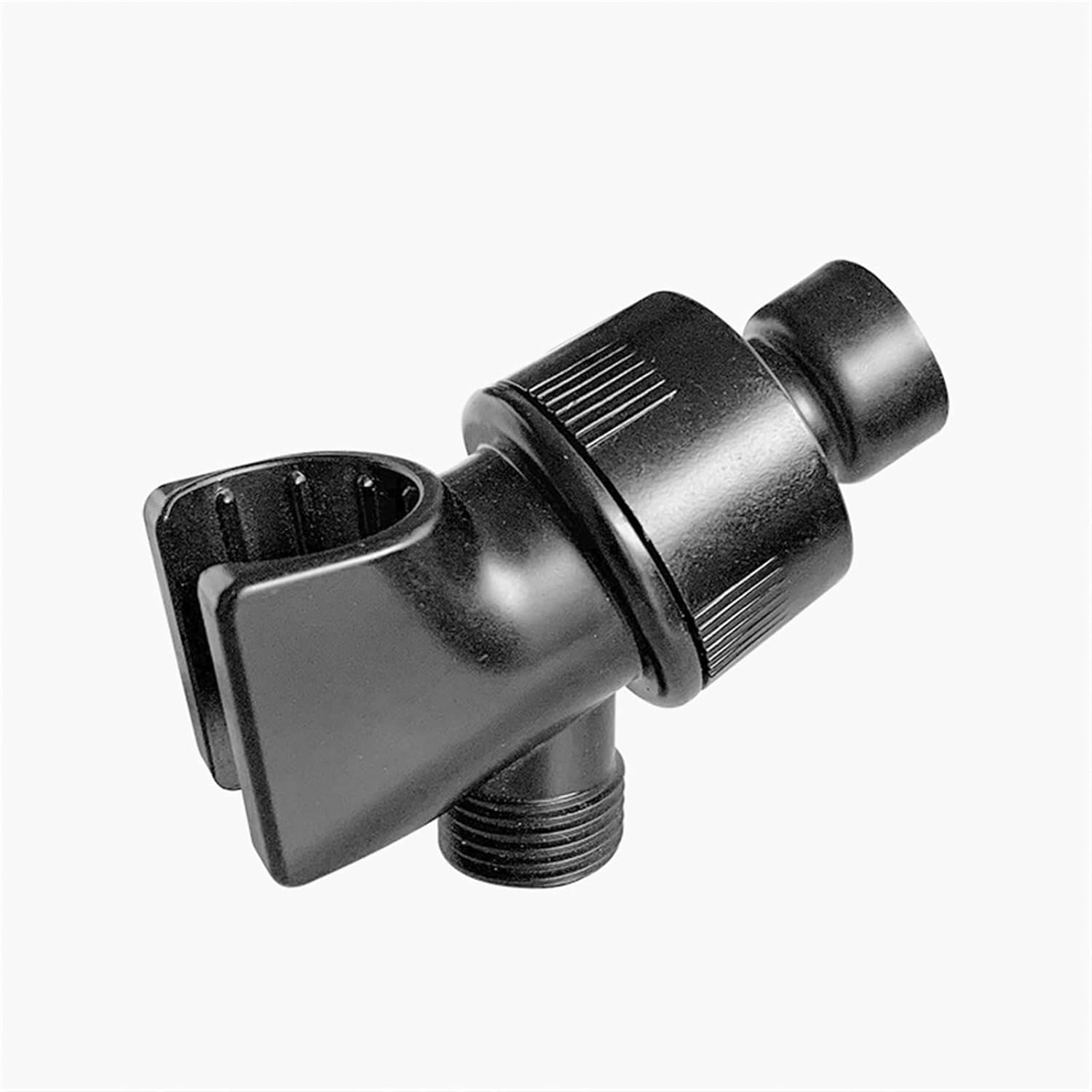 Universal Adjustable Hand Shower Holder Suction Cup Full Plating Shower Rail Head Holder Bathroom Bracket Stable Rotation Access (Color : Silver)