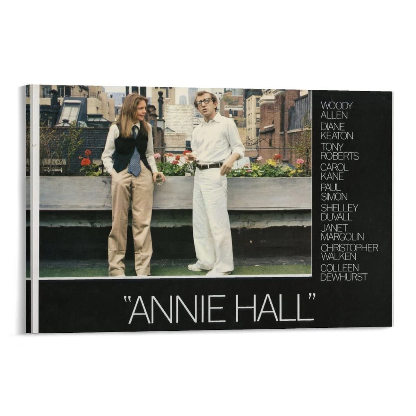 Annie Hall - Poster romantico di film su tela, decorazione da parete, per soggiorno, camera da letto, 60 x 90 cm