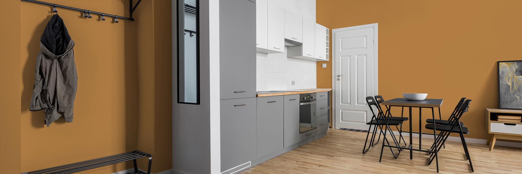 livingwalls PURO C8013 - Pintura de pared con muy alta opacidad - Pintura interior mate de alta calidad en naranja - 5 l