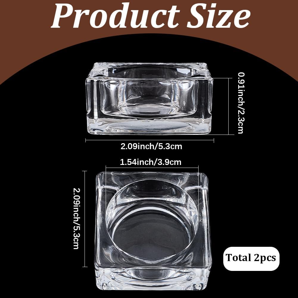 SUNNYCLUE 2pcs Votive Candle Holders Square Glass Candleholders Small Clear Crystal Tea Light Tables Desks Votive Candlesticks Holder for Home Kitchen Dining Rooms Anniversaries Party Decorations