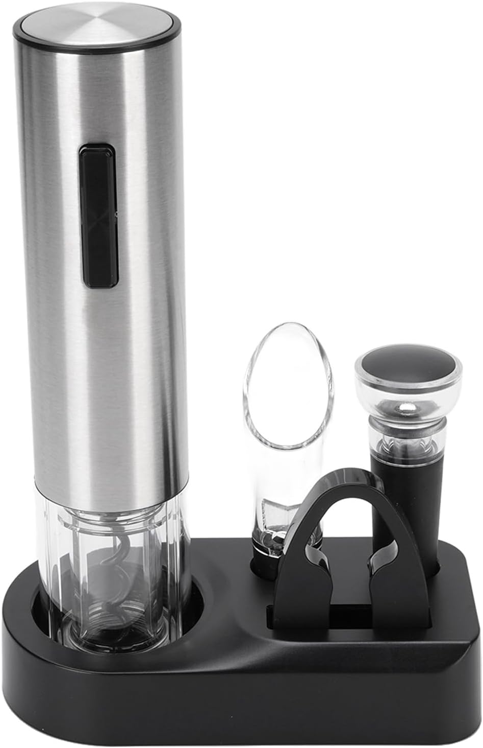 Electric Wine Opener Set, Rechargeable Stainless Steel Automatic Bottle Opener with Foil Cutter, Aerator & Vacuum Stopper - Effortless Cork Removal, Flavor Enhancer, Ideal for