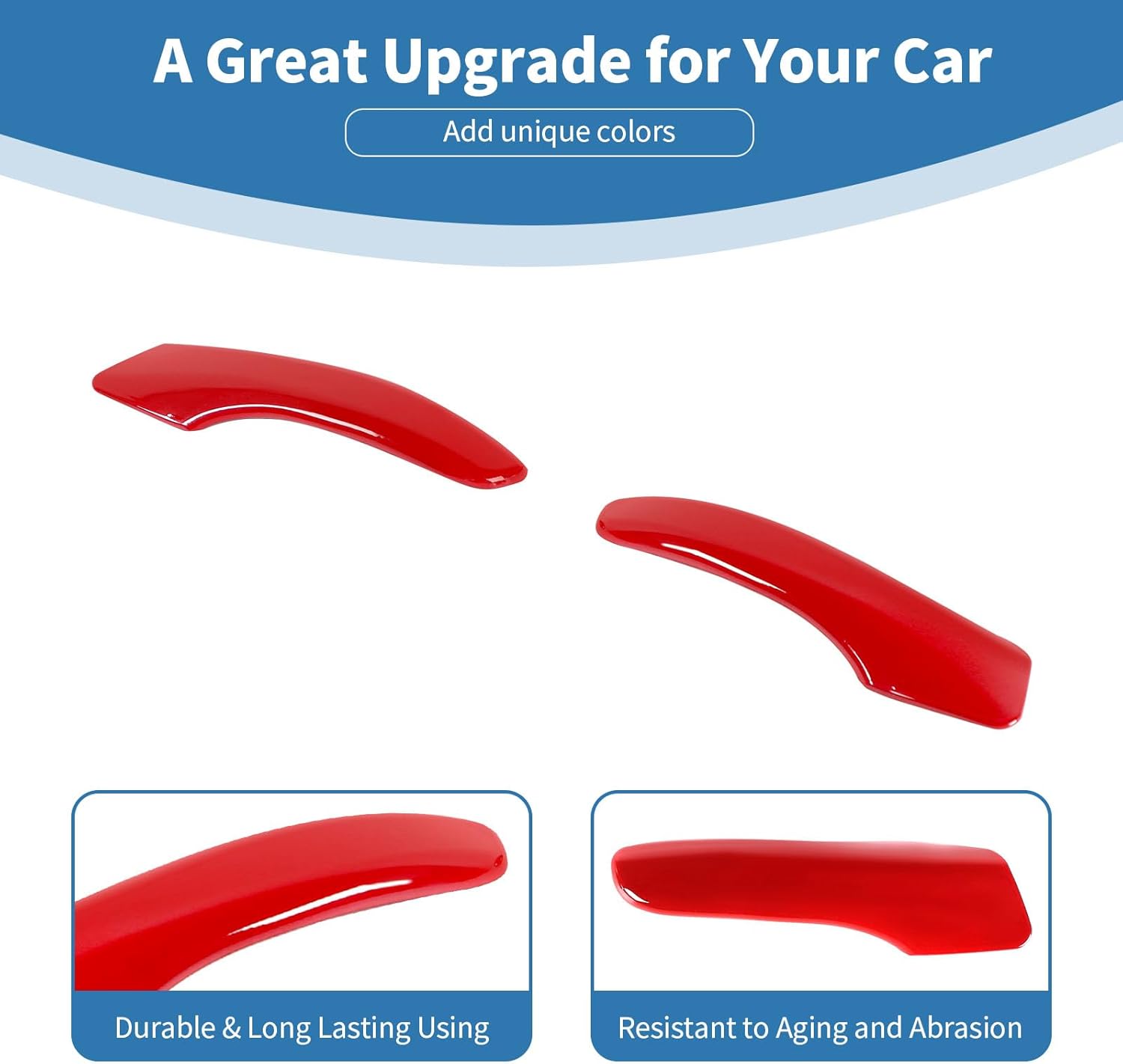 for Charger Inner Door Handle Trim for Dodge Charger/Chrysler 300C 2011-2023 Red Interior Accessories 4pcs
