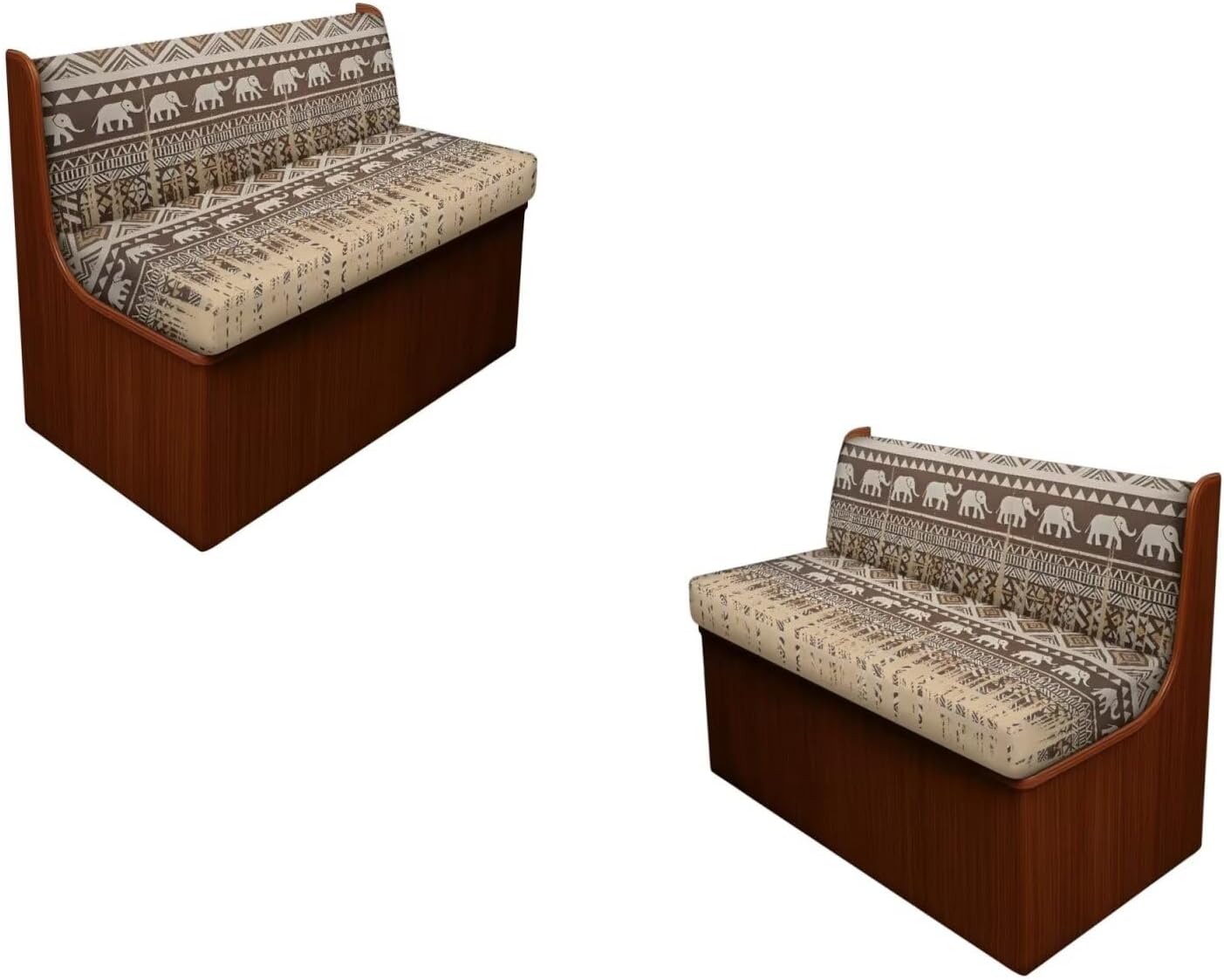 Monstera RV Dinette Cushion Covers Booth Set Elastic Camper Cushion Covers Replacement Slipcovers Washable (2 Backrest Cover & 2 Bench Cover)