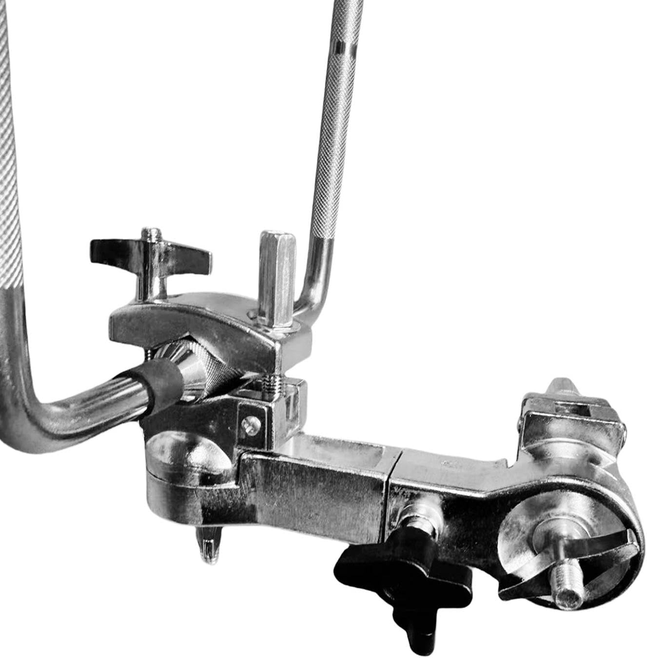 Generic Cymbal Holder with Double L Rod and Extension Clamp for Drum Setup