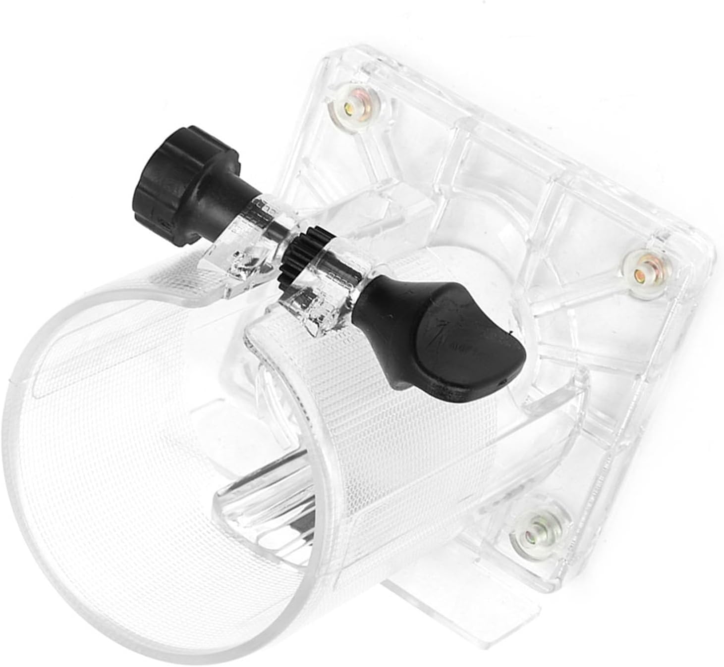 Router Base, Durable Transparent PC Material with Easy Adjustment Knob, Trimmer Base, Thickened Style for Professional Woodworkers, DIY Enthusiasts, Home Renovation Projects, Furni