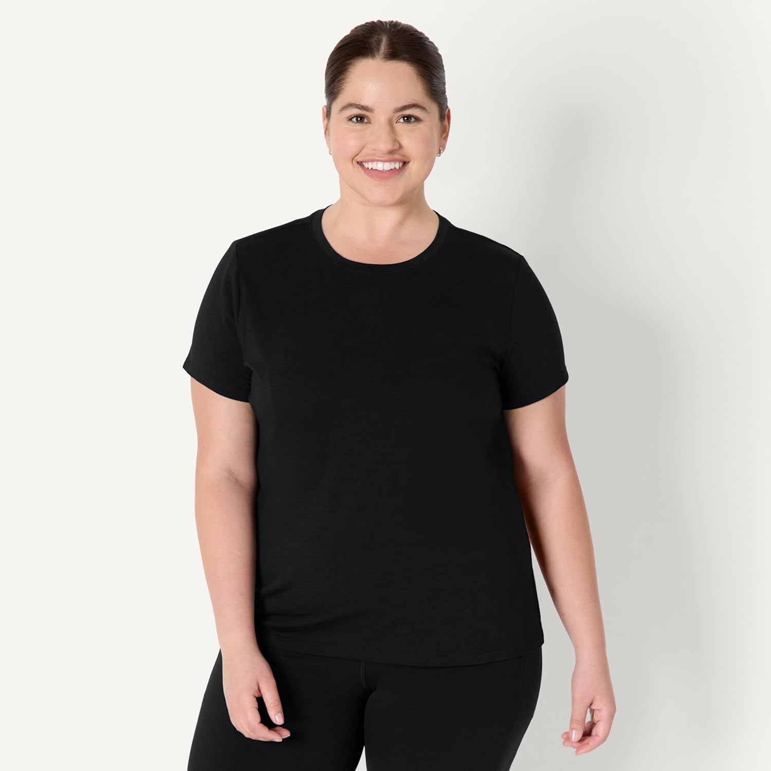 Amazon Essentials Women's Active Soft Cotton Regular Fit Crewneck Short Sleeve Lightweight Yoga Workout T-Shirt - Image 6