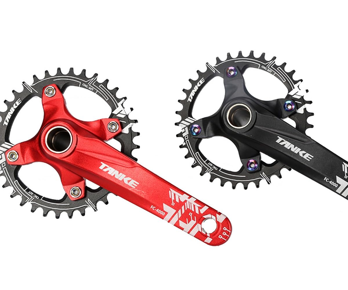 Platos Y Bielas 170mm BTT MTB Integrado Hueco Bielas 32/34/36/38/40T Aleación De Aluminio Redondo Plato con BB
