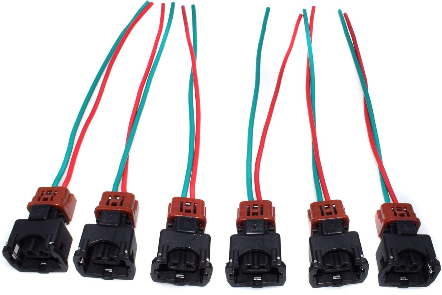 eGang Auto Fuel Injector Connectors Pigtail Harness Plug 6Pcs For NISSAN 300ZX Maxima 3.0L