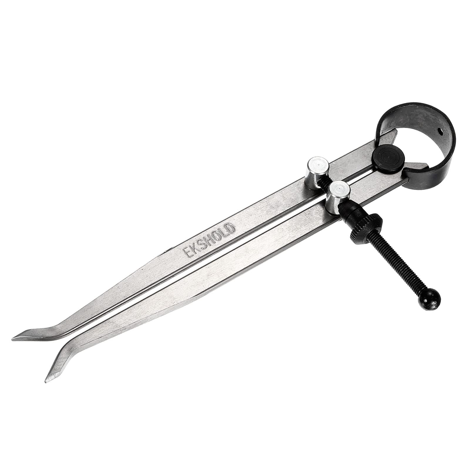 sourcing map Spring Inside Caliper 7 Inch Stainless Steel Adjustable Spring Caliper Straight-Leg for Wood Turning Lathe Projects