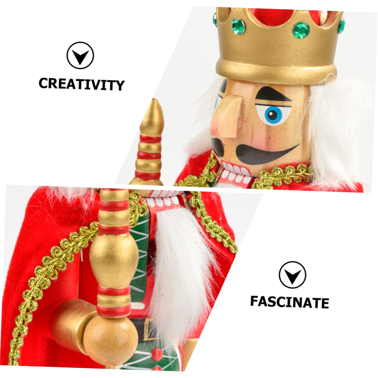 Ipetboom Adorno de Muñeco de Madera para Navidad Calendario de Cuenta Regresiva Decoración Festiva