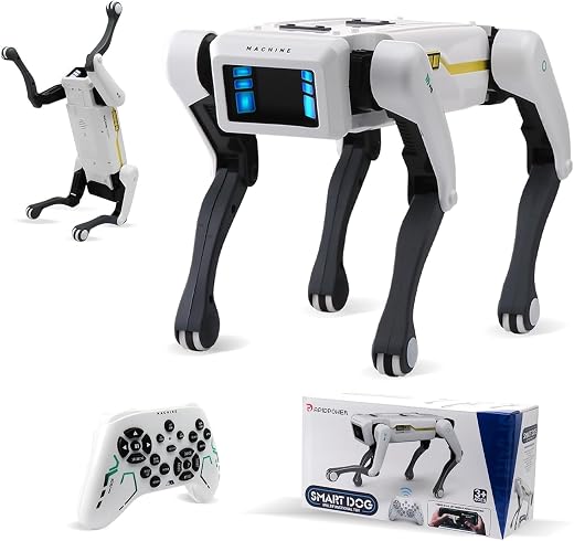 Smart Robot Dog,2.4Ghz Remote Control Robot Dog Toy,AI Voice Control Connect to Cell Phone Bluetooth，APP Programming,Will Dance,Interactive,Ideas Gift