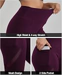 ALONG FIT Leggings pour les femmes Mesh Yoga Pantalons avec Pockets Gym Workout Courir