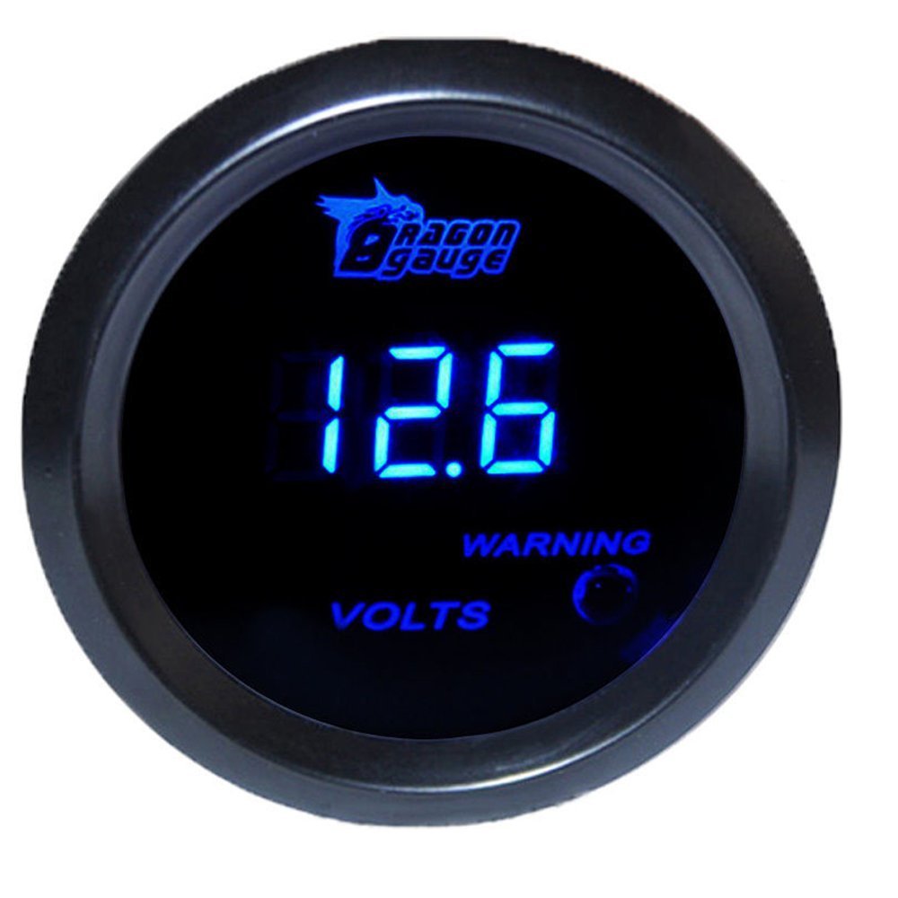 E Support Strumenti Auto Manometro Tensione Volt Display Digitale di 52mm Automobile Indicatore Voltage Luminoso Led Luce Blu