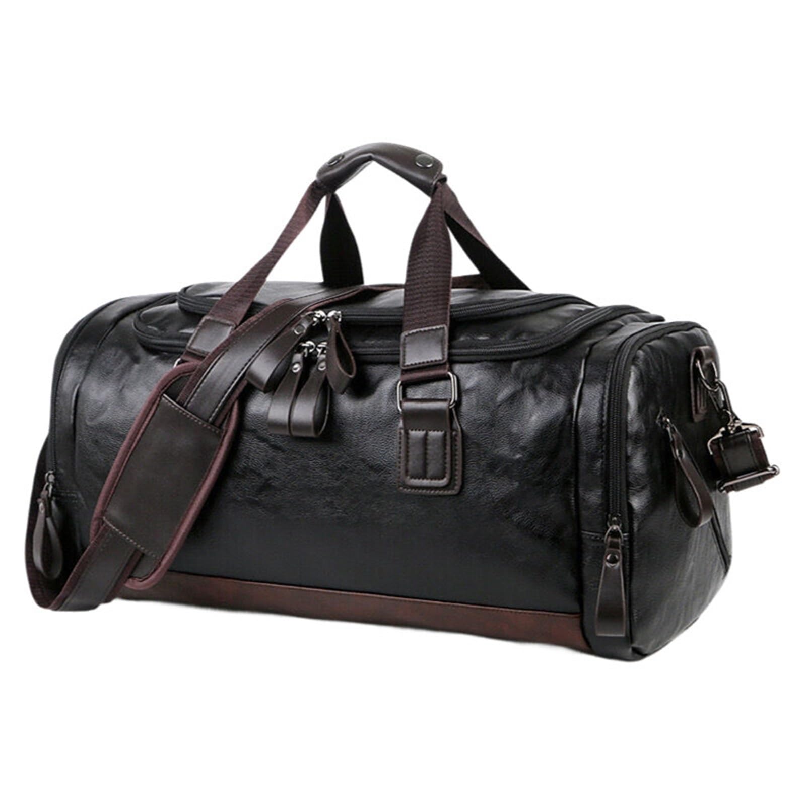 Borsa da Viaggio Borsone da viaggio in vera pelle scamosciata for uomo, grande capacità, borsone palestra for lavoro