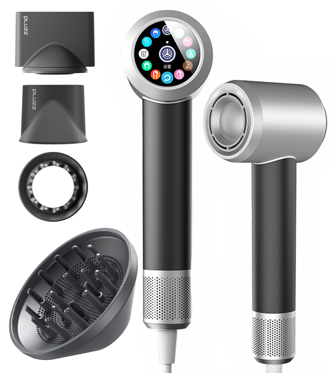 【3m 超ロング電源コード】PLUZZ Pro ドライヤー プロ級 大風量 Amazon | PLUZZ Future 大風量ドライヤー 1.8インチタッチスクリーン