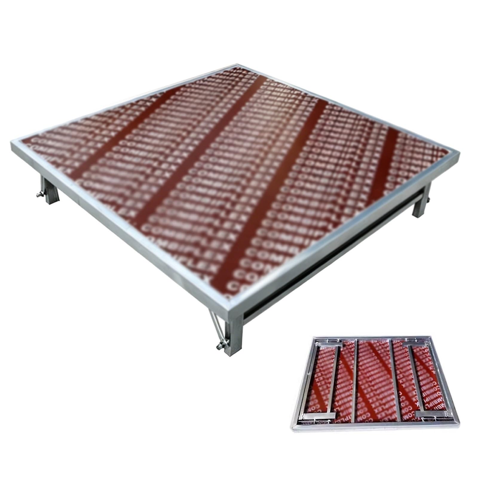 Palco rialzato pieghevole e portatile, robusto e pieghevole, ideale per eventi, spettacoli, scuole, matrimoni e mostre(100x128x40cm/39.4x50.4x15.7in)