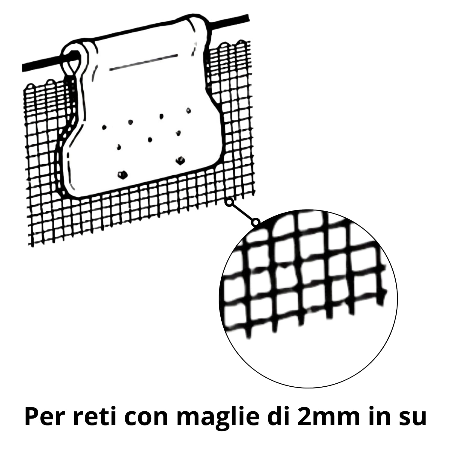 Clip per Rete Antigrandine - Clip per Rete ombreggiante, Telo Ombreggiante - 50 Pezzi, Reti di 2mm o più - Perforatore a Farfalla - Japan Brand