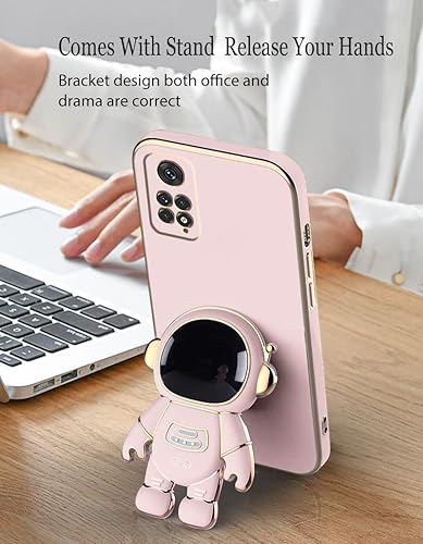 Miniatura 10 de Compatible con Xiaomi Redmi Note 11 Pro Funda con chapado creativo de astronauta de dibujos animados rosa, para Redmi Note 11 Pro, funda de silicona