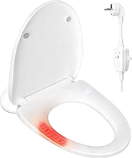 Intelligenter WC Sitz mit Duschfunktion – Elektrisches Bidet mit beheiztem Sitz, Absenkautomatik & Nachtlicht – 3 Temperaturstufen, V‑Form – Komfort & Hygiene