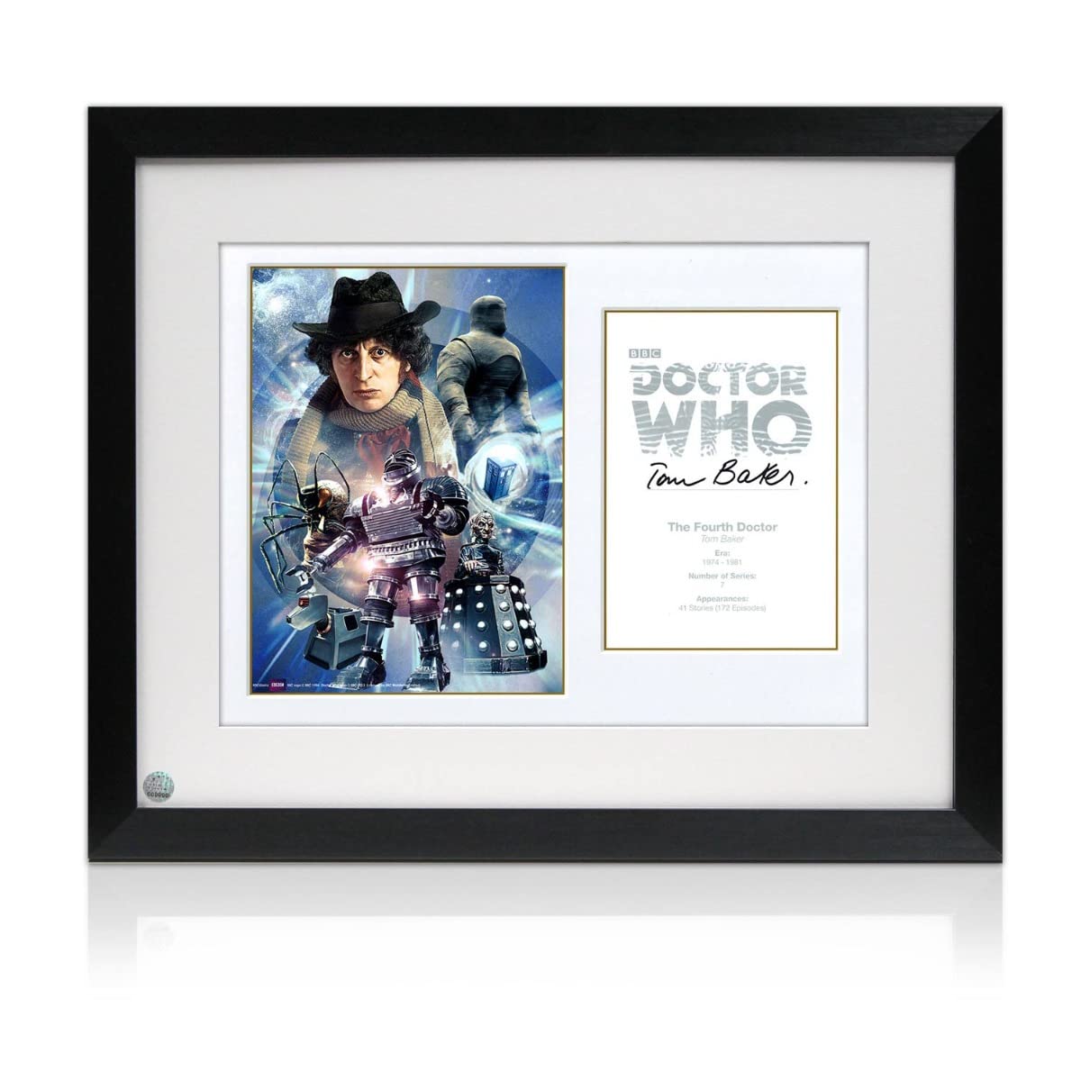 Sponsored Ad - Tom Baker Signed Doctor Who Poster. Framed