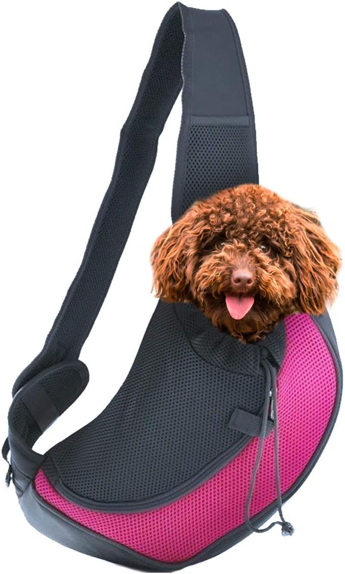 Zento Deals Pet Carrier Mesh Sling Bag - Premium Quality Adjustable Breathable Hands-Free Sling Bag, Stylish Design, Perfect for…