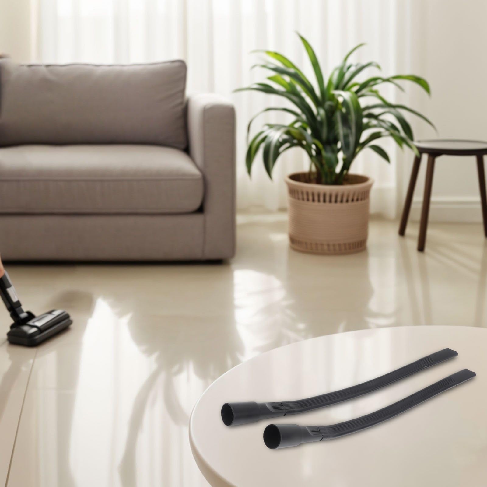 ZYNCUE Herramienta flexible de 25 pulgadas para aspiradora, boquilla estrecha retráctil, espacios reducidos, esquinas, teclados y rejillas de ventilación, paquete de 2 piezas de repuesto para