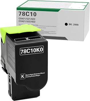 78C10 Black 78C10K0 Compatible Toner Cartridge | Replacement for Lexmark CS421 CX522 CX622 CS521 CX421 CS522 CX625 CX521 Printer 1 Pack