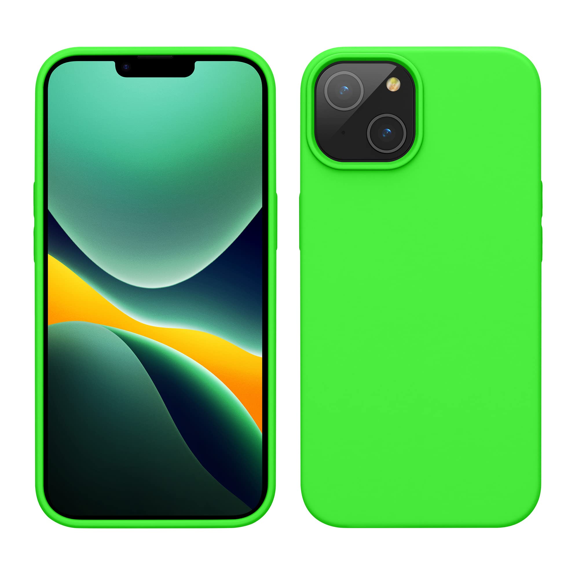 Kwmobile Cover In Silicone TPU Per IPhone 13 Mini - Custodia Gommata Antiscivolo E Antiurto, Colore Verde Muschio - 2