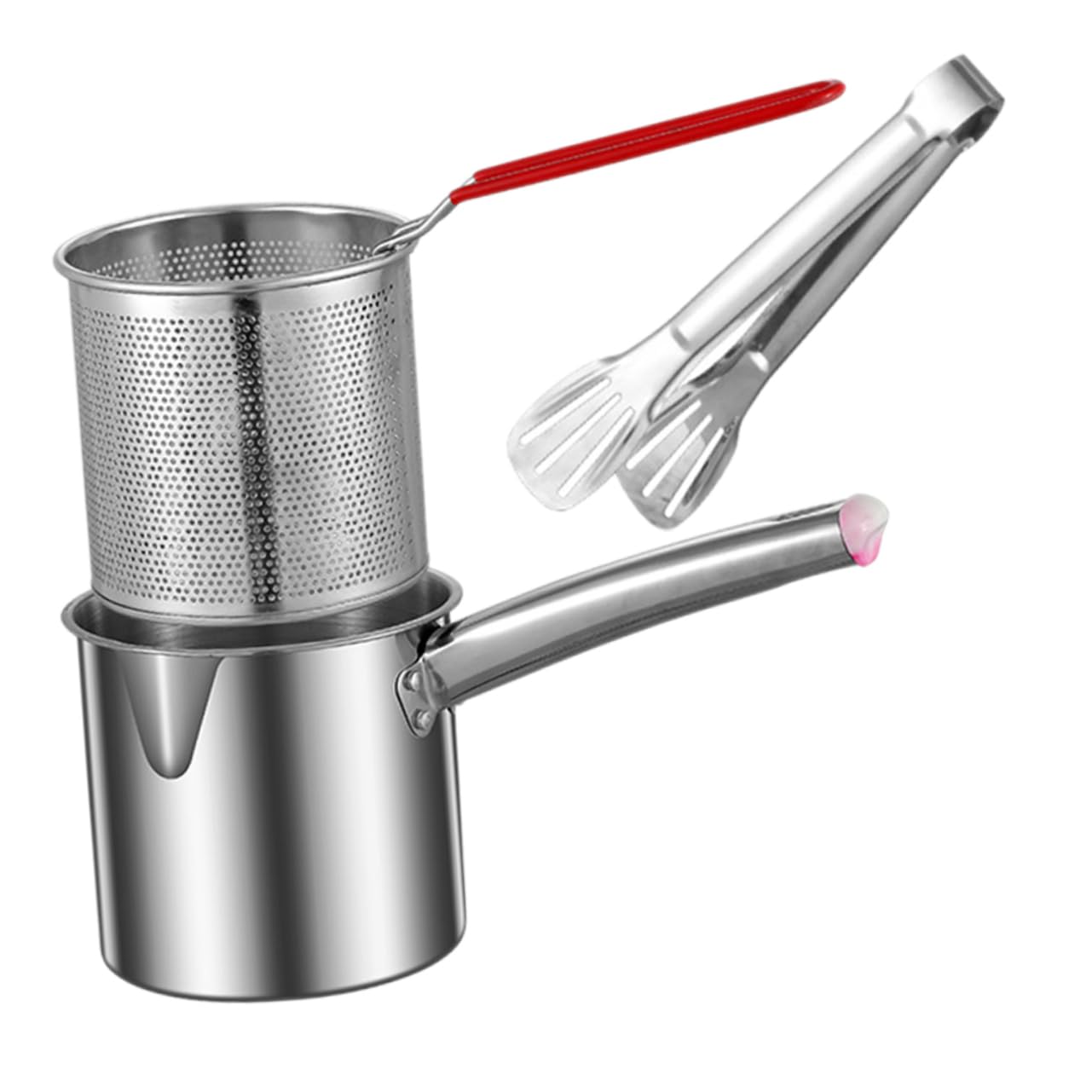 ABOOFAN 1 Set Household Stainless Steel Fryer Pot Deep Frying Pot with Ergonomic Handle Compact Design for Vegetable Cooking Kitchen Essential