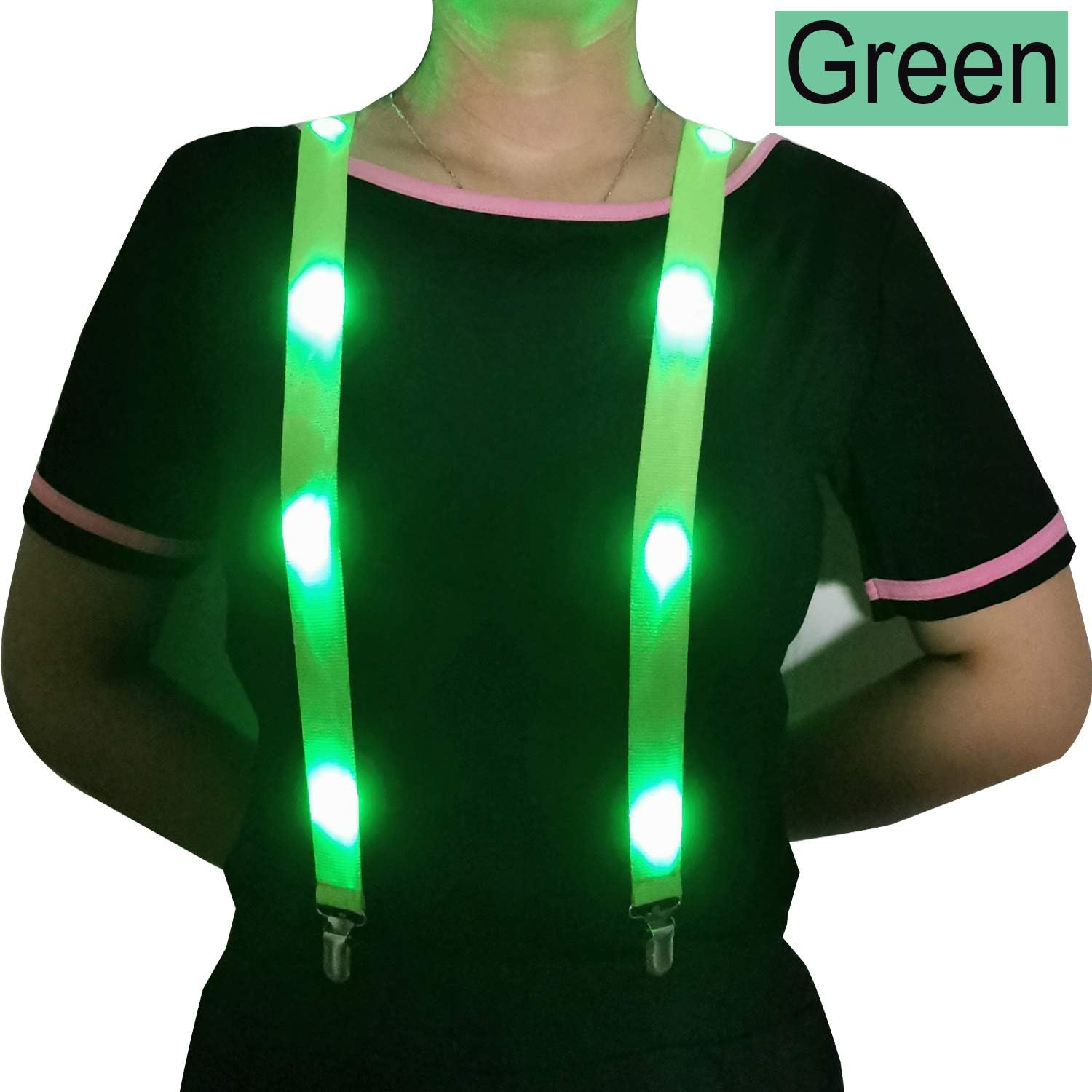 LED hanging neon men and women sling, Y-shaped adjustable sling novelty clothing accessories(green) : Clothing, Shoes & Jewelry