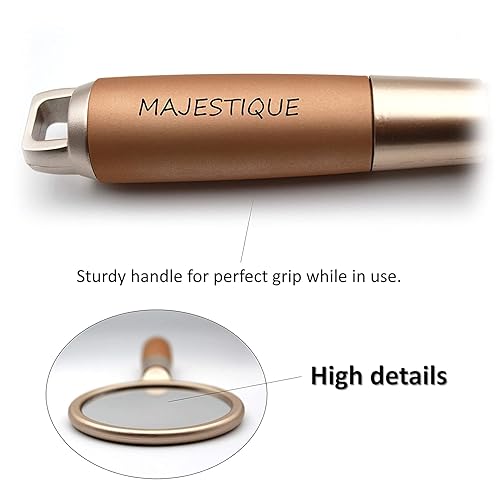 Miniatura 4 de Majestique Juego de cepillos de pelo con espejo ovalado y cepillo de pelo redondo con base de cojín cepillo redondo para un espejo de peinado