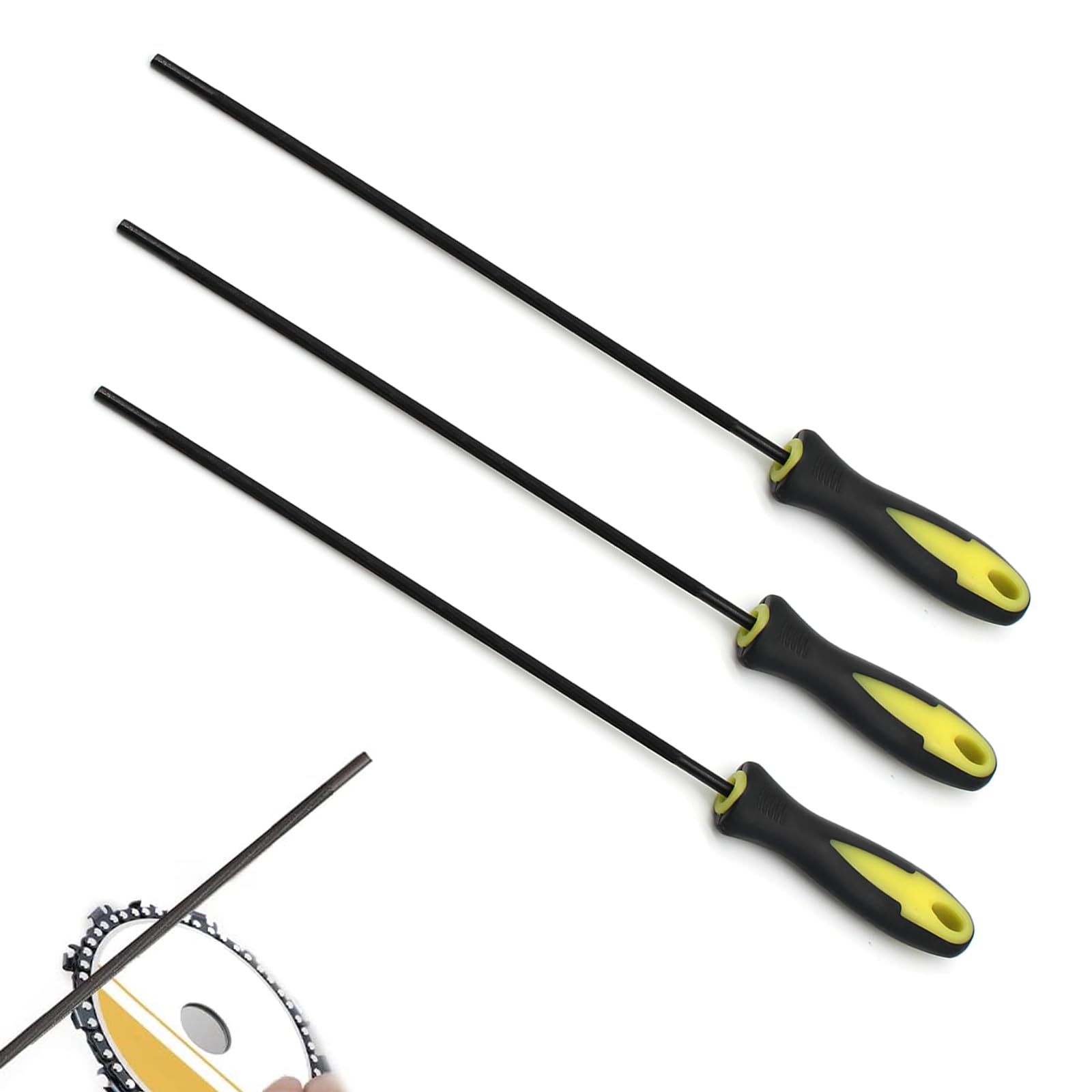 GoaMotors Kettensägen-Schärffeilen, 12 Stück – 4,8 Mm, Für 0,325 Teilung, Runde Feilen