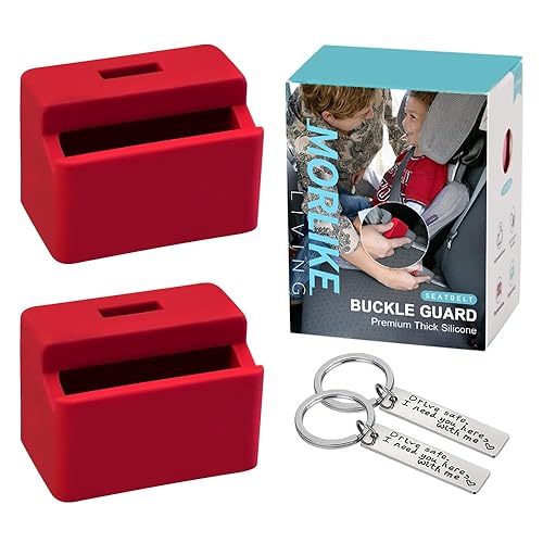 Morlike - Cerradura de seguridad de silicona con hebilla segura para cinturón de seguridad  Mantén a los niños seguros en el asiento del automóvil y