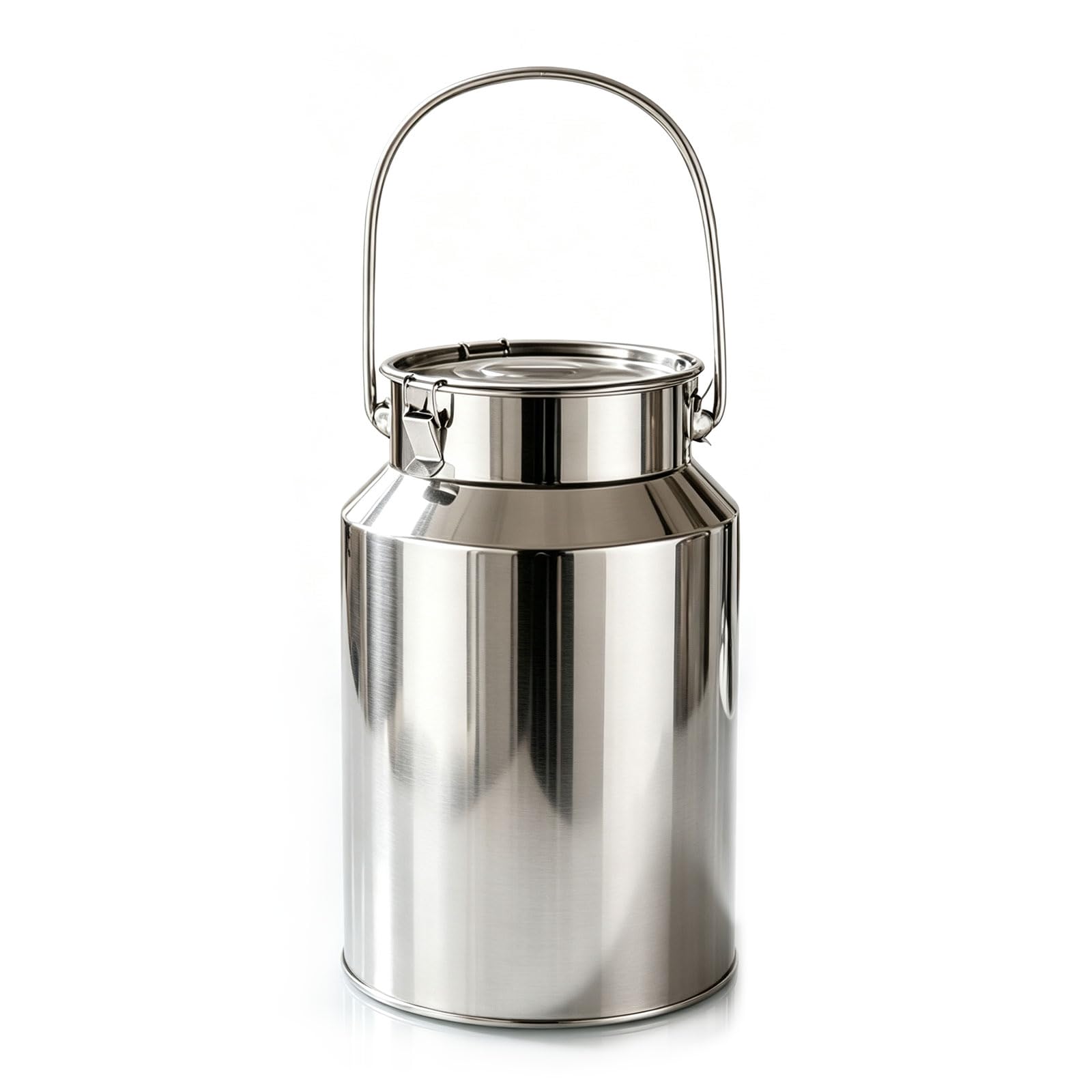 AIZYRLYR Stainless Steel Milk Can Airtight Milk Jug, Transport Bucket Reusable Dairy Container for Farm, Kitchen, Coffee Bar, Camping,11L 22x30CM