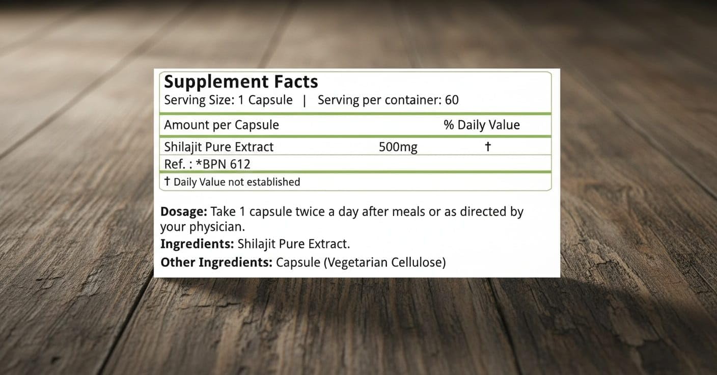 Shilajit Pure Extract for Youth and Stamina 500 mg 60 Veggie Capsules (Pack of 2)