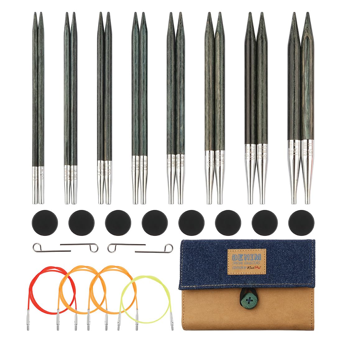 Amazon.com: KnitPro Indigo Wood Interchangeable Needle Set 5