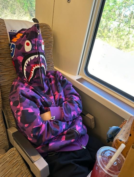 Unisex Camouflage Hoodie with Shark Embroidery, Full Zip, Lightweight Couple sweatshirts heavyweight hoodie2