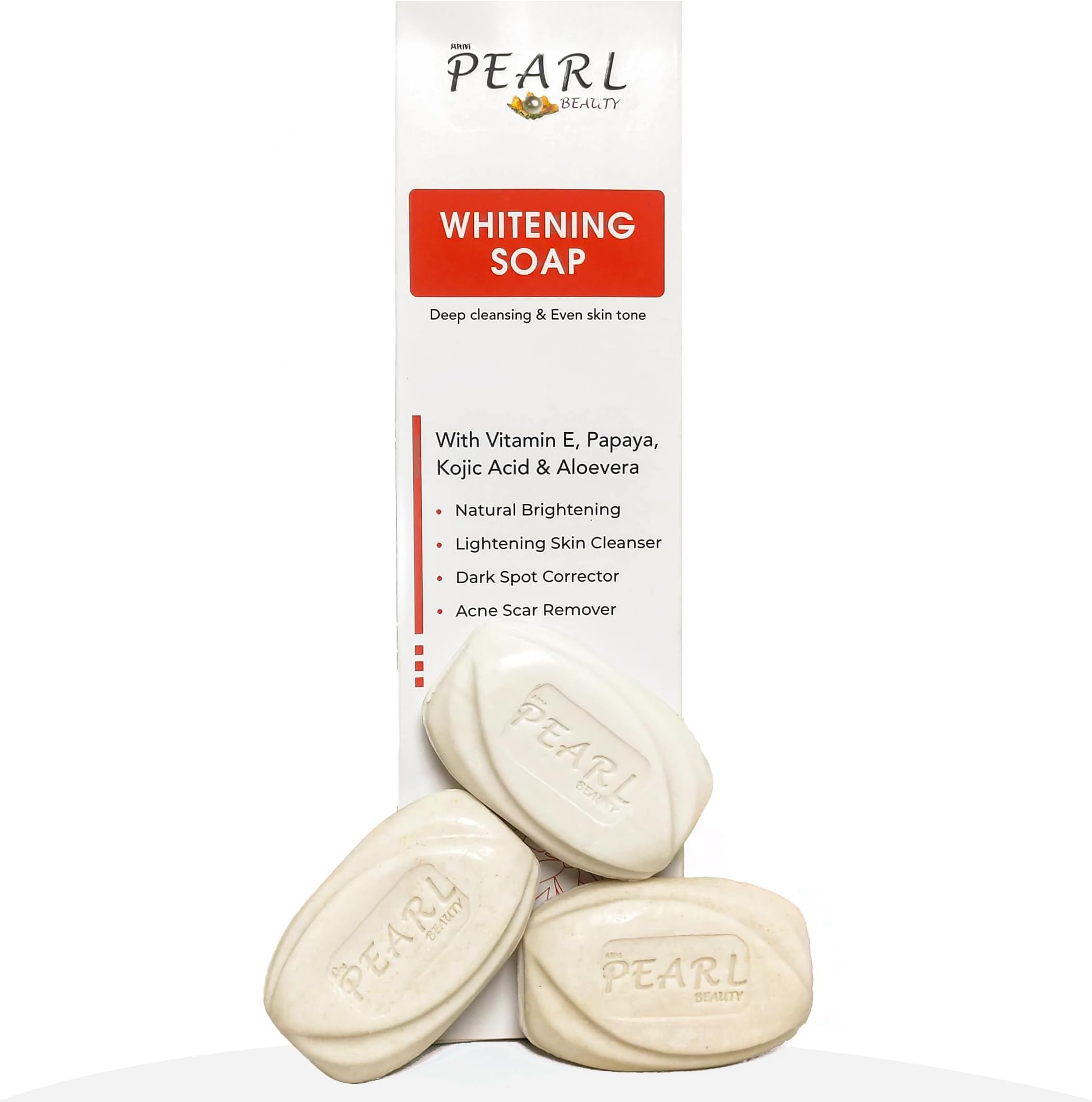 Whitening Soap Even Skin Tone With Vitamin E Papaya Kojic Acid &Aloe Vera Natural Brightening|Lightening Skin Cleanser Dark Spot Corrector Acne Scar Remover