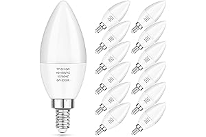 MAXvolador E12 Candelabra LED Bulbs - 12-Pack, 60W Equivalent, 6W 600 LM...