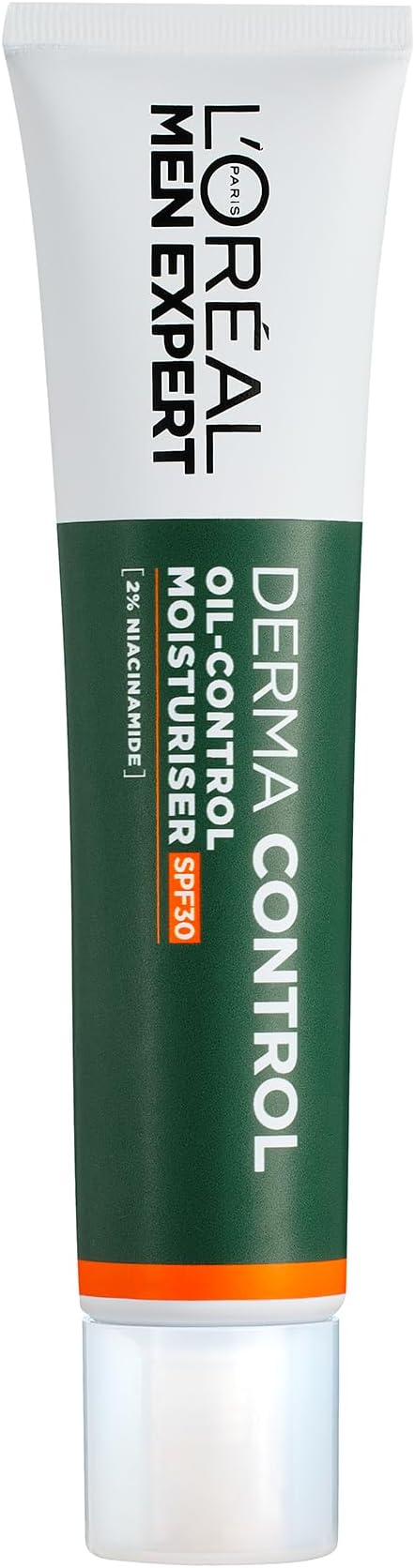L'Oréal Men Expert Derma Control Oil-Control Moisturiser Spf30, Daily Hydration & Uv Protection, Absorbs Quickly, Rebalancing Oily Areas, Reduces Imperfections, 40ml