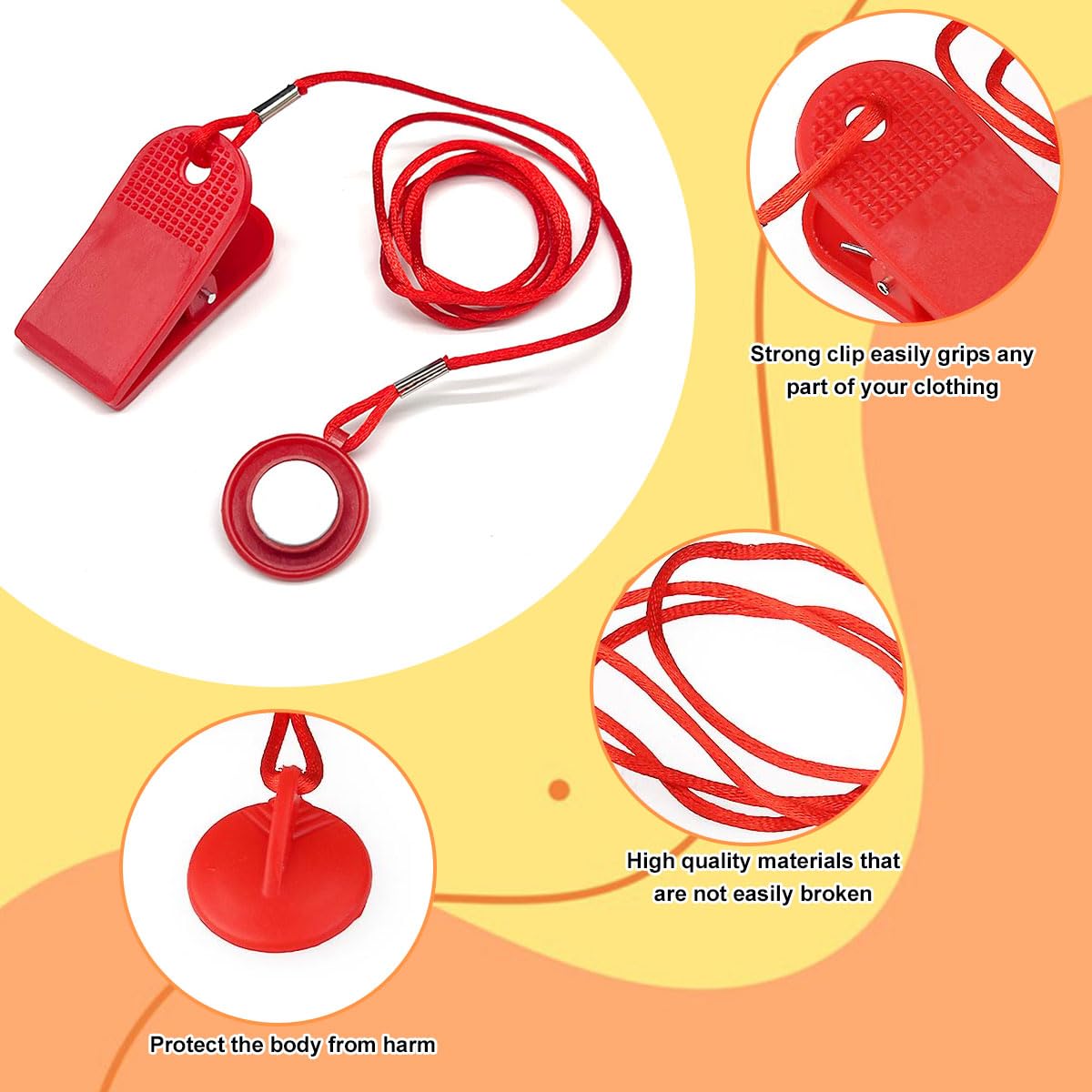 Chiave Di Sicurezza Per Tapis Roulant - Magnetica, Universale, Con Clip - Foto 12