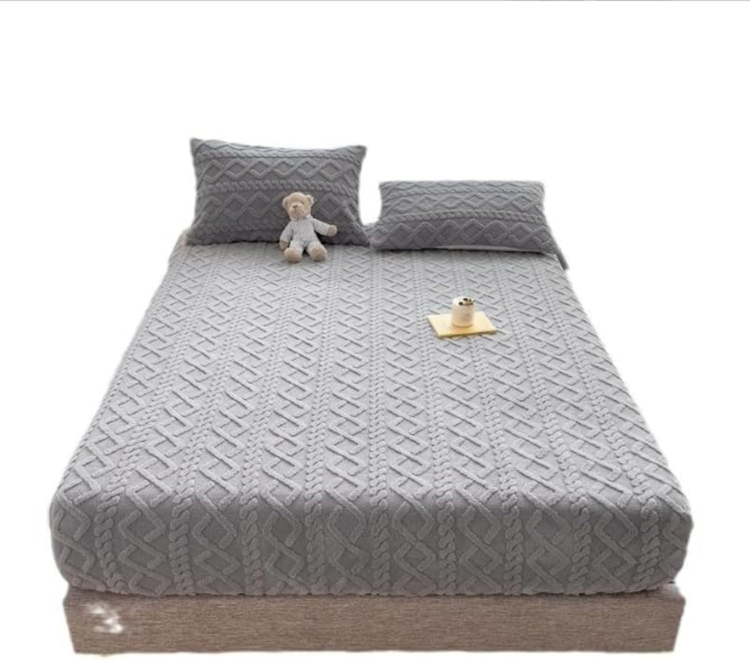 Magic Flannel Mattress Covers for Cal King Queen Full Twin - Thicken Fitted Daybed Cover, Protector Bed Cover and Protection