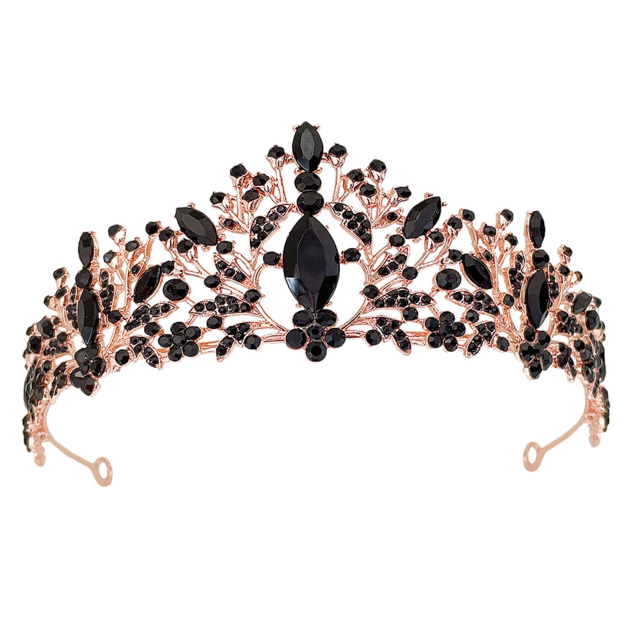FRCOLOR accesorio para el cabello de cristal de boda tocado de boda para novia diadema para Tiara diadema de novia coronas de boda de zinc