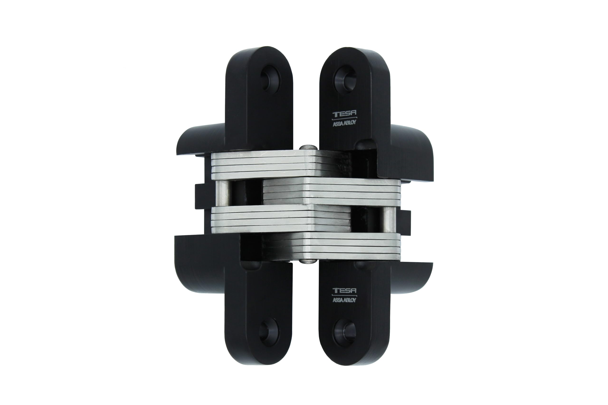 Charnières cachées Tesa Assa Abloy BISOC117NE noires connecteurs inox